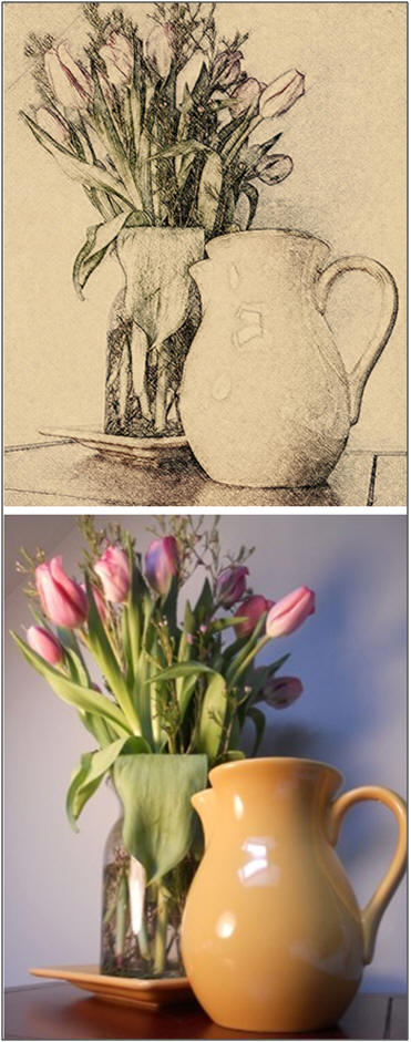 Convert your photos into digital vintage, sepia-toned drawings with the quick, fun and free online app at PhotoFaceFun.com