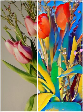 Are you looking for bright, bold, eye-catching art for your blog or your walls?  Look no farther than your own photos and snapshots and the free, easy, online app at Photo Fun Editor that can help you transform them into Pop Art.