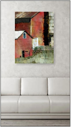 Barn Boards - An almost-abstract wall art painting by Don Berg