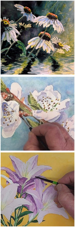 Enjoy Free, Step-By-Step Watercolor Flower Painting Tutorials at OnlineArtLessons.com