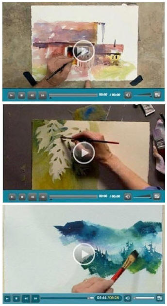 130+ Free DIY Watercolor Videos - Jerry’s Artarama lets you enjoy a bunch of free watercolor how-to video demonstrations by talented watercolor artists. Beginner or advanced, you’ll find helpful advice and techniques for your watercolor portraits, landscapes, seascapes and more. (Photo: Watercolor video demonstrations by Tom Jones and Linda Kemp) Click through to learn while watching your favorite videos.