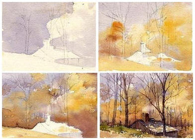 Enjoy a Free, Step-BY-Step, DIY Watercolor Landscape Demonstration by Artist and Teacher Mary Ann Boysen